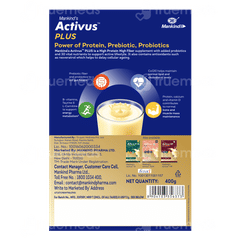 Activus Plus Vanilla Flavour Zero Added Sucrose Refill Powder 400Gm
